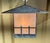 Metal Single Arts & Crafts Brass Lantern Pendant Light With Art Glass For Sale - Image 7 of 12