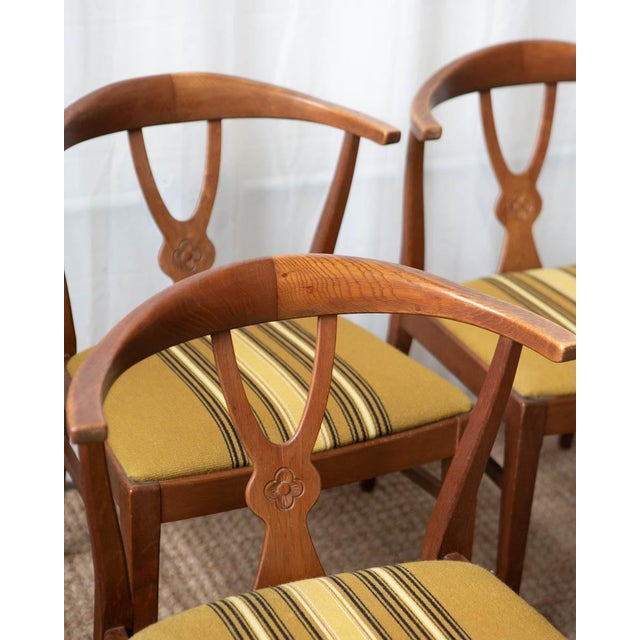 1970s Danish Wood and Wool Dining Chairs - Set of 4 For Sale In Columbus - Image 6 of 16