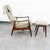 Mid-Century Modern Mid Century Danish Modern Lounge Chair Teak Ottoman Recliner Arm Attributed to Madsen and Schubell for Bovenkamp For Sale - Image 3 of 12