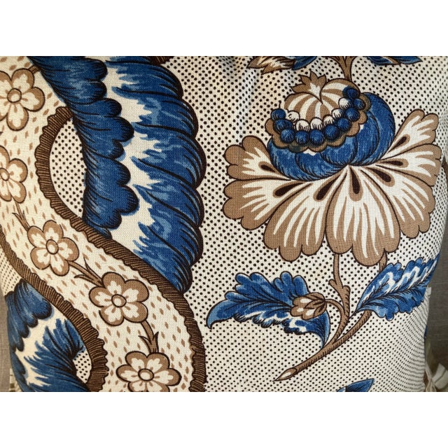 Mary Jane McCarty Designs Vintage Printed Linen Floral Pillow For Sale - Image 4 of 12