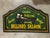 Decorative 3D relief wooden wall sign. The sign features a carved and hand-painted illustration of a man playing billiards...