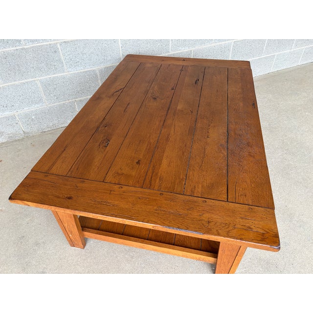 Broyhill Attic Heirlooms Shaker Style Oak 50" Coffee Table For Sale In Philadelphia - Image 6 of 11