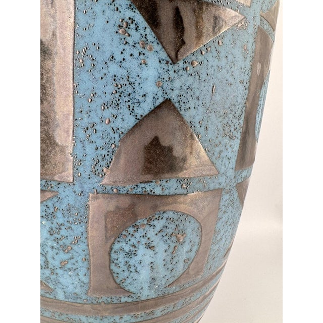 Ceramic Brutalist Ankara Floor Vase by Heinz Siery for Carstens Tönnieshof, 1960s For Sale - Image 7 of 18