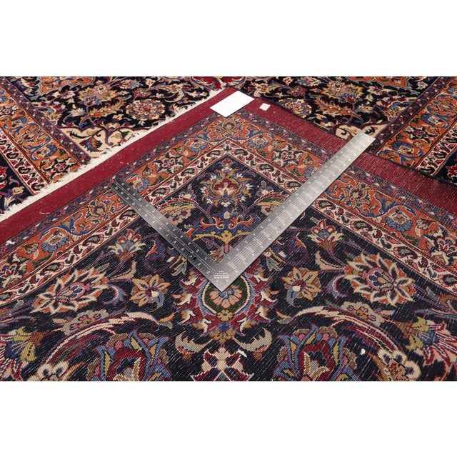 Red Vintage Persian Mashhad Rug, 16'09 X 22'02 For Sale - Image 8 of 11