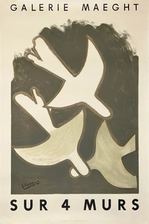 Galerie Maeght Exhibition Poster - Braques - "Sur 4 Murs (On 4 Walls)" - 1959