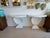 Grosfeld House Seashell Shell Scalloped Pair Demi Lune Wall Console Table Marble For Sale - Image 14 of 18