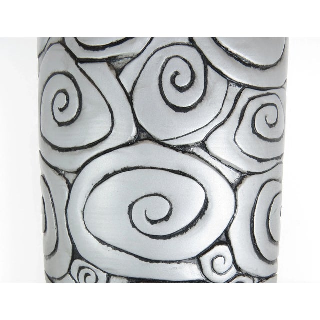 Silver Vintage Robert Kuo Style Cloud Table Lamp For Sale - Image 8 of 8