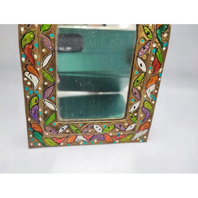 Art Deco Brass Mirror, 1920s For Sale - Image 3 of 8