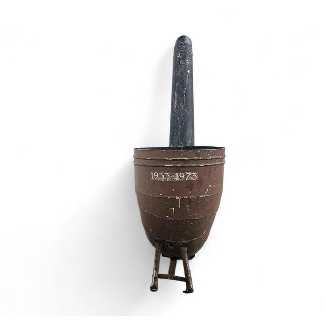 Brown Vintage Zinc Pipe, 1973 For Sale - Image 8 of 18