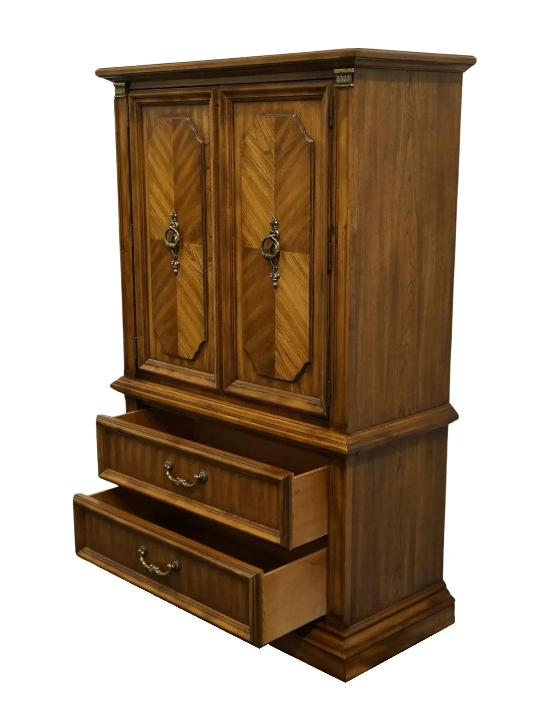 Stanley Furniture Solid Walnut Italian Neoclassical Tuscan Style