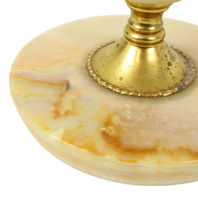 Vintage Table Lamp in Onyx, Marble and Brass, 1960s For Sale - Image 12 of 13