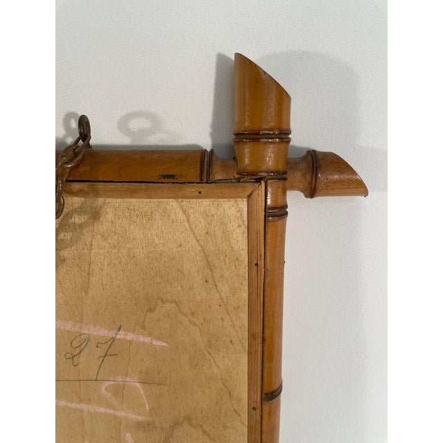 Early 1900s Antique French Faux Bamboo Wall Mirror For Sale - Image 12 of 16