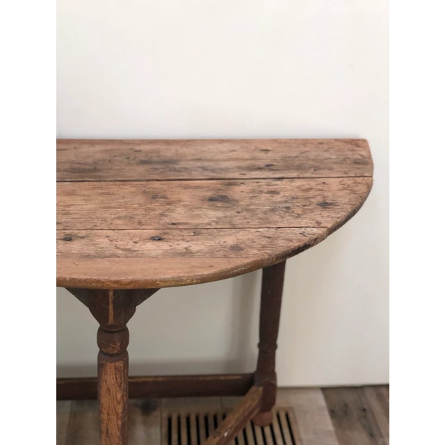 18th Century Spanish Wood Demilune Console Table For Sale - Image 11 of 13