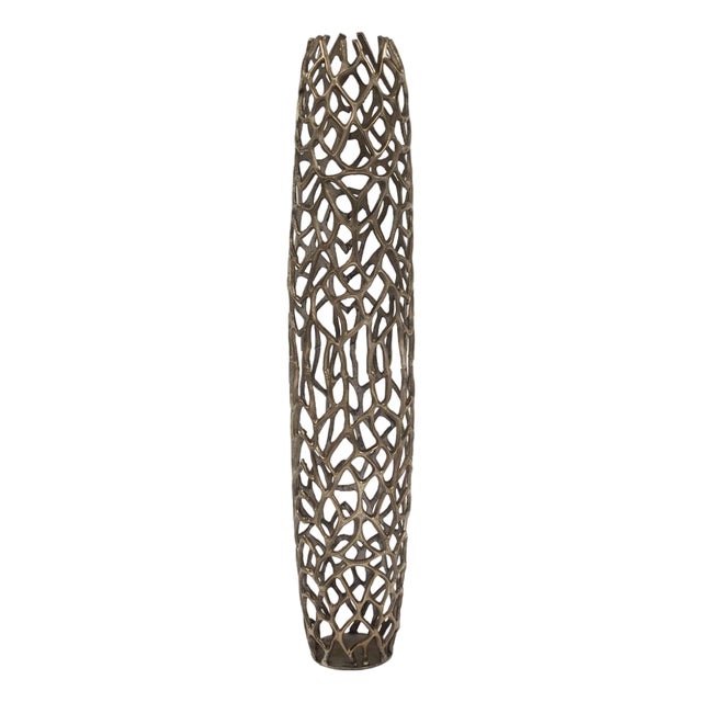 Bronze Aluminum Branch Vase- Large For Sale
