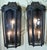 Metal Large Exceptional Pair of Hand-Forged Iron Wall Lanterns Architectural Sconces For Sale - Image 7 of 17