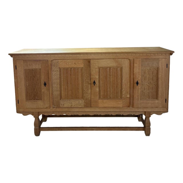 Oak Credenza in the style of Kjærnulf, 1970s For Sale