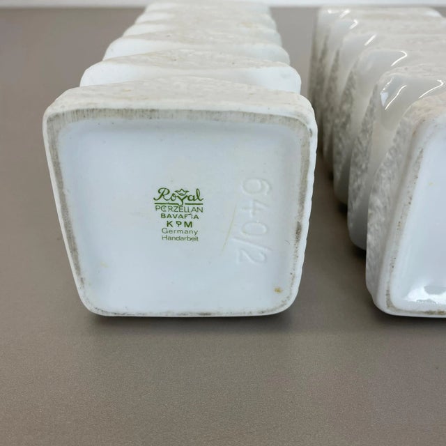 Original Porcelain Op Art Vases from Royal Bavaria KPM, Germany, 1970s, Set of 2 For Sale - Image 16 of 18