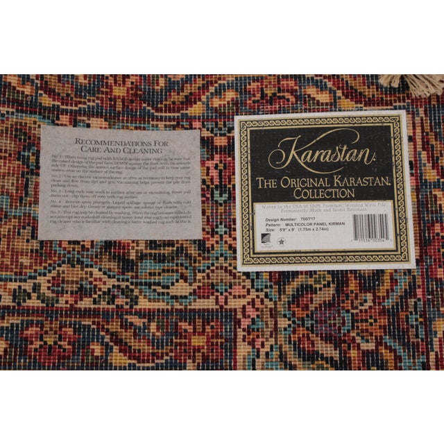 Karastan Multicolor Wool Kirman Approx. 6x9 Room Size Rug For Sale - Image 14 of 14