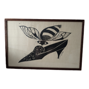 Vintage Framed and Signed Edward Landon Serigraph on Paper