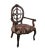 Traditional Pair of Vintage Carved Wood & Upholstered Armchairs For Sale - Image 3 of 10