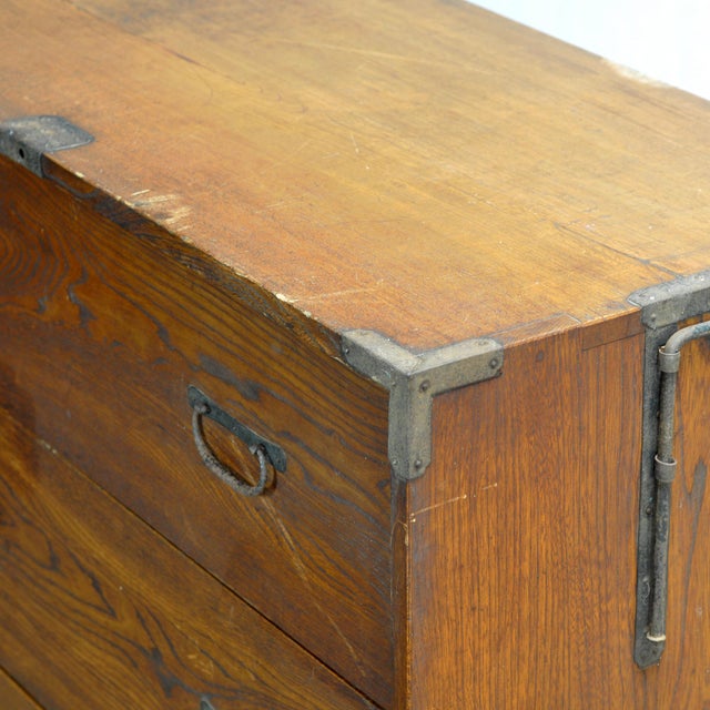 Japanese Tansu Chest of Drawers, 1870 For Sale - Image 4 of 10