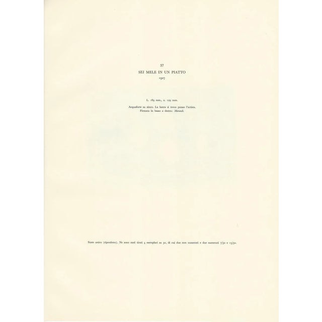 1950s Giorgio Morandi, Six Apples in a Dish, 1957, Lithograph For Sale - Image 5 of 7