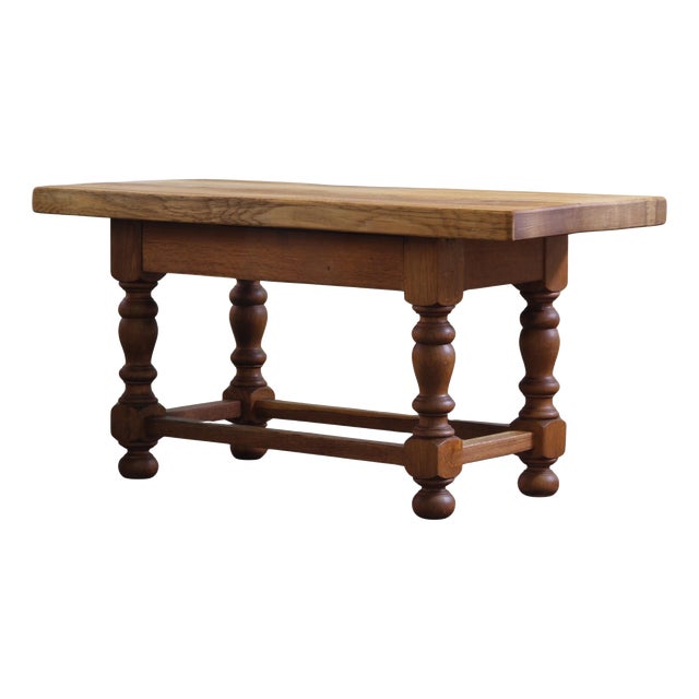 Antique Danish Baroque Coffee Table in Oak, 1890s For Sale