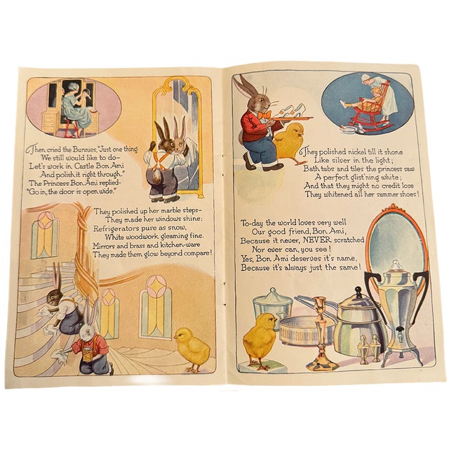 1926 Bon Ami “The Chick That Never Grew Up” Illustrated Advertising Booklet With Antique Easter Die-Cut For Sale - Image 9 of 12