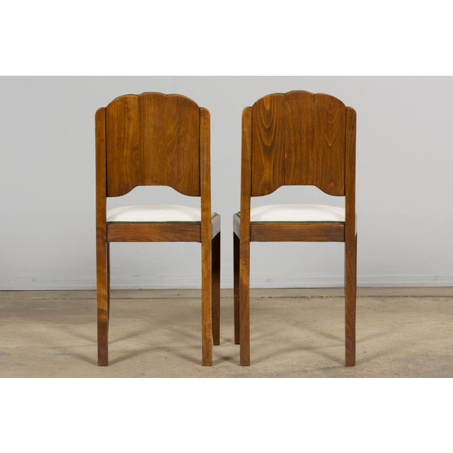 1930s French Art Deco Maple Dining Chairs With Scalloped Backs, Set of 6 For Sale - Image 16 of 18
