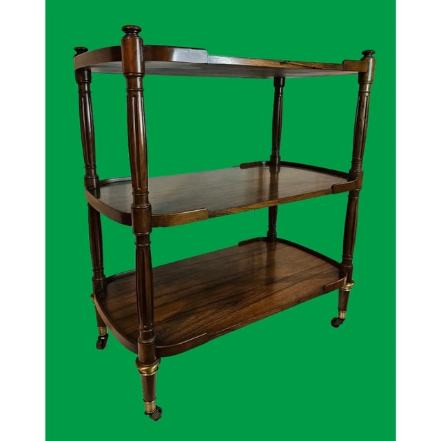Wood Vintage Bar Cart/Etagere/Trolley For Sale - Image 7 of 7