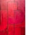 Contemporary Contemporary Geometric Abstract Square Oil Painting Monochromatic–Red Gold Leaf Edges by Stephen Cimini For Sale - Image 3 of 7