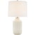 Kate Spade New York for Visual Comfort Signature Braylen Medium Ribbed Table Lamp in Ivory with Linen Shade For Sale