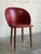 Red Vinyl Barrel Accent Chair With Tapered Wood Legs Mid-Century Modern 1960s For Sale In Los Angeles - Image 6 of 11