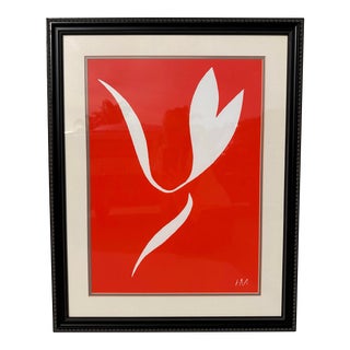 Vintage Framed Large Henri Matisse “Skater in Motion 1 “ Linocut Print For Sale