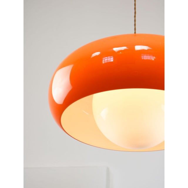 Large Space Age Orange Best Pendant from Guzzini, 1970s For Sale - Image 6 of 18