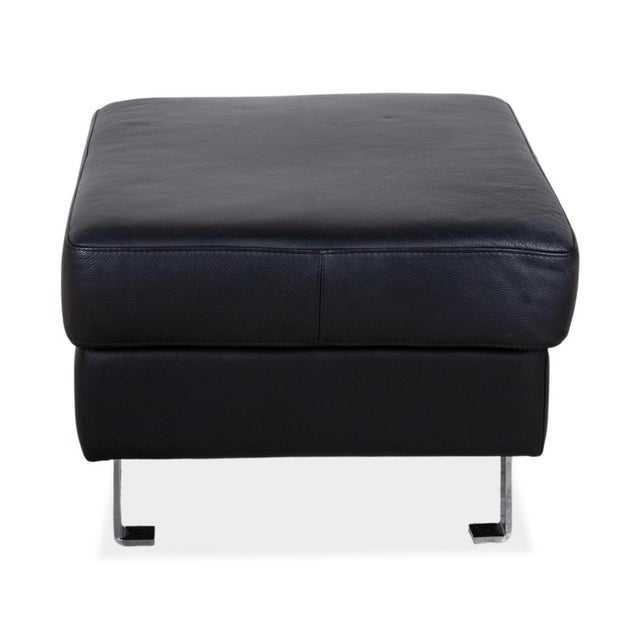 Indivi Set Leather Two-Seater Sofa and Stool in Black by BoConcept, Set of 2 For Sale - Image 17 of 18