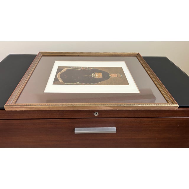 1972 Italian Chinese Qing Court Lady Silk Portrait, Folio 6, Framed For Sale - Image 4 of 8