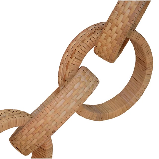 Contemporary Matthew Izzo Home Ringlo Rattan Decorative Chain - New Item For Sale - Image 3 of 6