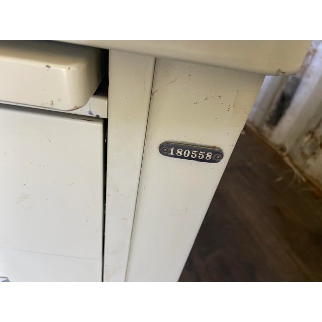 1940s Vintage Mid Century Modern Metal Tanker Desk For Sale In Sacramento - Image 6 of 13