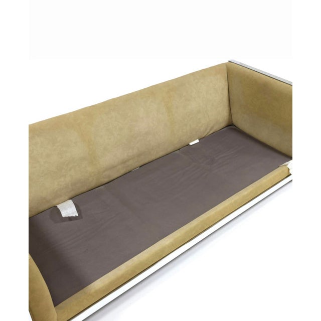 Mid-Century Modern 1970s Selig Chrome Base Sofa Attributed to Milo Baughman For Sale - Image 3 of 5