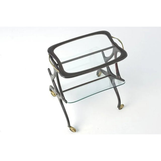 Metal Serving Cart on Castors by Cesare Lacca for Cassina, 1950s For Sale - Image 7 of 9