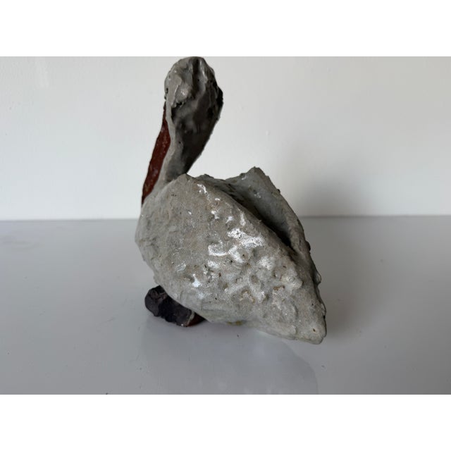 Vintage Handmade Studio Pottery Abstract Pelican Sculpture For Sale - Image 9 of 11