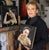 Contemporary Resplendent by Alexandra Manukyan | Oil on Belgian Linen Portrait of a woman with gold accents. For Sale - Image 3 of 4