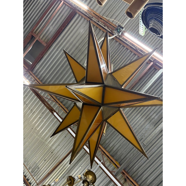 Late 20th Century Late 20th Century Monumental Star Shaped Chandelier For Sale - Image 5 of 8