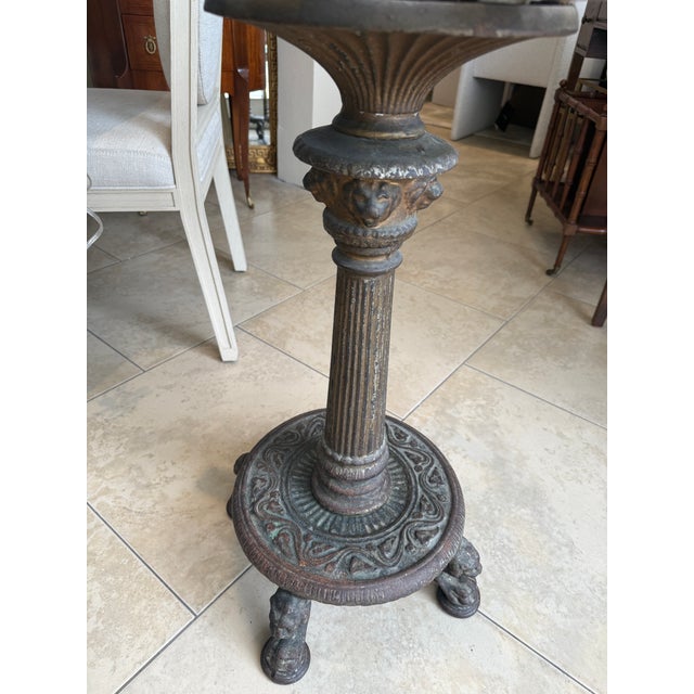Metal Late 19th Century Cast Iron French Cafe Table For Sale - Image 7 of 13