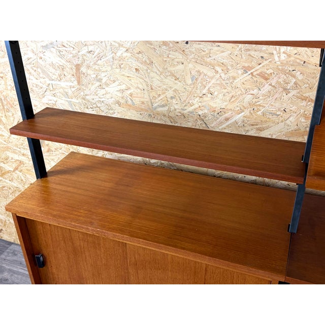 Brown Vintage Swedish Teak Shelving System Wall Unit by Olof Pira, 1960s For Sale - Image 8 of 18