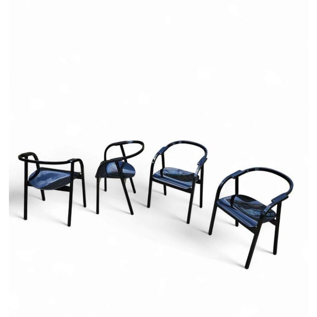 Otto Chairs by Werther Toffoloni for Ibis, 1981, Set of 4 For Sale - Image 13 of 18