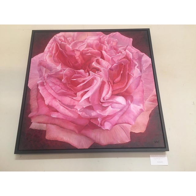 This stunning pink rose titled "Viviene" was painted by Shelly Gurton, a native of Georgia, born and raised in Savannah...