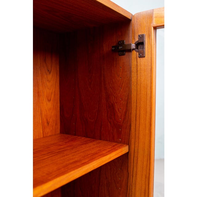 Vintage Danish Teak Vitrine, 1960s For Sale - Image 11 of 18