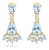 Nina Zhou Aquamarine Moonstone Diamond Earrings in 14k Yellow Gold - a Pair For Sale